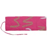 Doodle On Pink Roll Up Canvas Pencil Holder (M)