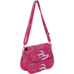 Doodle On Pink Saddle Handbag