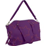 Orange Stars on purple Canvas Crossbody Bag