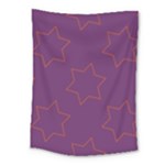 Orange Stars on purple Medium Tapestry