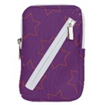 Orange Stars on purple Belt Pouch Bag (Small)