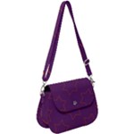 Orange Stars on purple Saddle Handbag