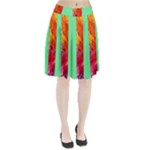 Striped Crystals Pleated Skirt