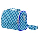 Gray Blue Pattern Satchel Shoulder Bag