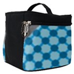 Gray Blue Pattern Make Up Travel Bag (Small)