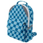 Gray Blue Pattern Flap Pocket Backpack (Small)