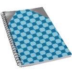 Gray Blue Pattern 5.5  x 8.5  Notebook