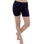 Pink Net on black Lightweight Velour Yoga Shorts