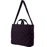 Pink Net on black Square Shoulder Tote Bag