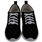 Green Net on black Mens Athletic Shoes