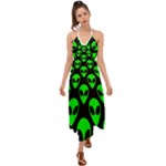 We are WATCHING you! Aliens pattern, UFO, faces Halter Tie Back Dress 