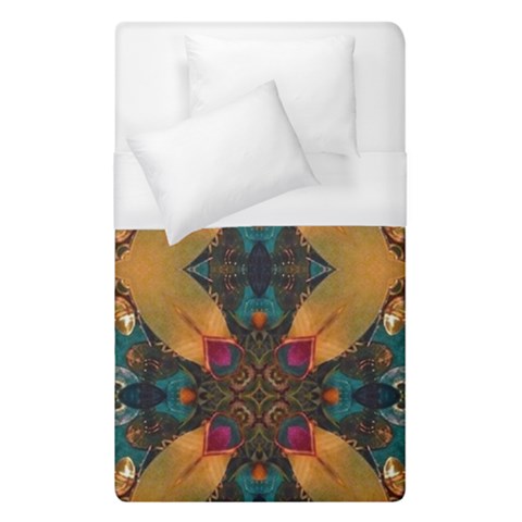 Teal and orange Duvet Cover (Single Size) from ArtsNow.com