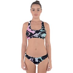Painted Lines Cross Back Hipster Bikini Set from ArtsNow.com