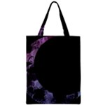 Floral pink and purple moon Zipper Classic Tote Bag