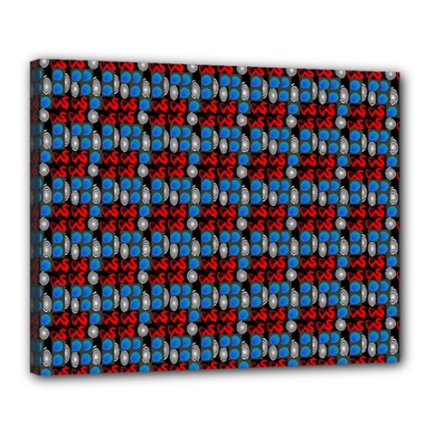 Red And Blue Canvas 20  x 16  (Stretched) from ArtsNow.com