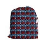 Red And Blue Drawstring Pouch (XL)