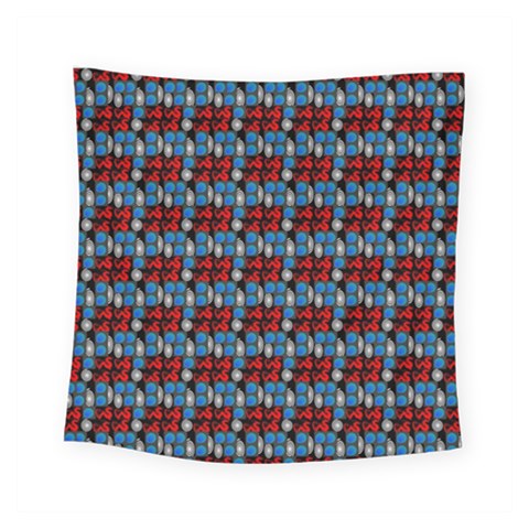 Red And Blue Square Tapestry (Small) from ArtsNow.com