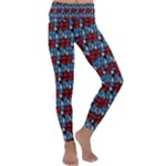 Red And Blue Kids  Lightweight Velour Classic Yoga Leggings