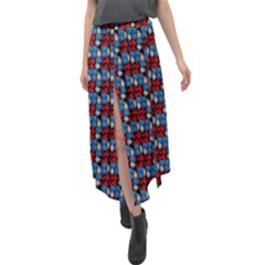 Velour Split Maxi Skirt 