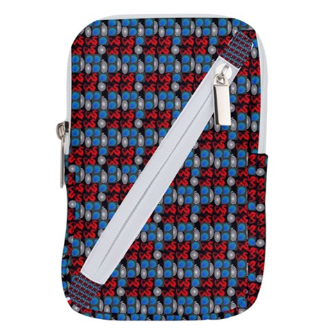 Red And Blue Belt Pouch Bag (Small) from ArtsNow.com