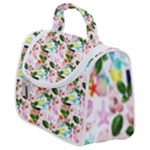 Painted Flowers Satchel Handbag