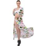 Painted Flowers Maxi Chiffon Beach Wrap