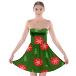 Christmas 001 Strapless Bra Top Dress
