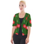 Christmas 001 Cropped Button Cardigan