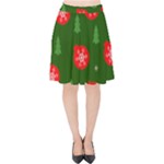 Christmas 001 Velvet High Waist Skirt