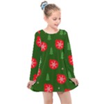 Christmas 001 Kids  Long Sleeve Dress