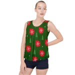 Christmas 001 Bubble Hem Chiffon Tank Top