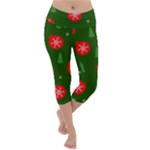 Christmas 001 Lightweight Velour Capri Yoga Leggings