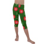 Christmas 001 Kids  Lightweight Velour Capri Leggings 