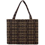 Luxury Golden Oriental Ornate Pattern Mini Tote Bag