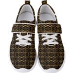Luxury Golden Oriental Ornate Pattern Men s Velcro Strap Shoes