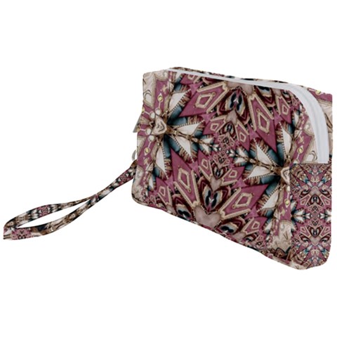 Pink pattern Wristlet Pouch Bag (Small) from ArtsNow.com