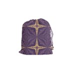 Purple and gold Drawstring Pouch (Small)