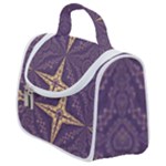 Purple and gold Satchel Handbag