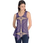 Purple and gold Sleeveless Tunic