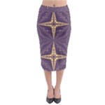 Purple and gold Midi Pencil Skirt