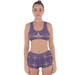 Purple and gold Racerback Boyleg Bikini Set