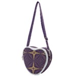 Purple and gold Heart Shoulder Bag