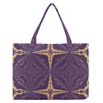 Purple and gold Zipper Medium Tote Bag