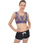 Purple and gold V-Back Sports Bra