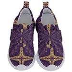 Purple and gold Kids  Velcro No Lace Shoes