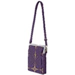 Purple and gold Multi Function Travel Bag