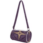 Purple and gold Mini Cylinder Bag