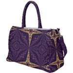 Purple and gold Duffel Travel Bag