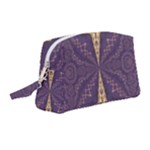 Purple and gold Wristlet Pouch Bag (Medium)