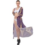 Purple and gold Maxi Chiffon Beach Wrap